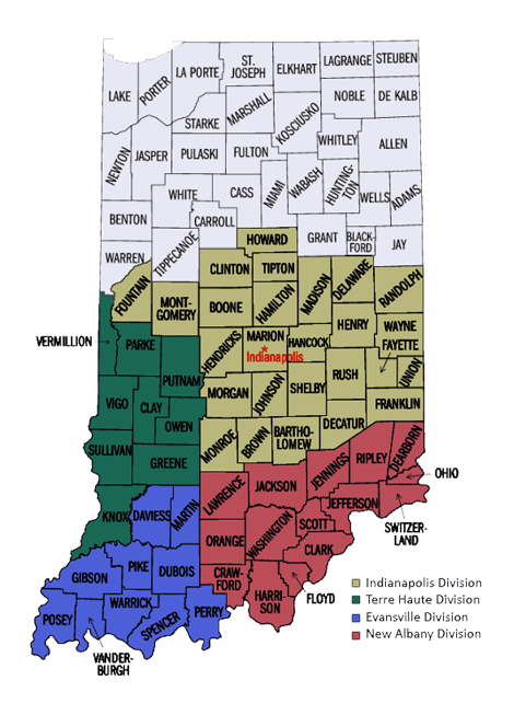 Indiana Southern Counties